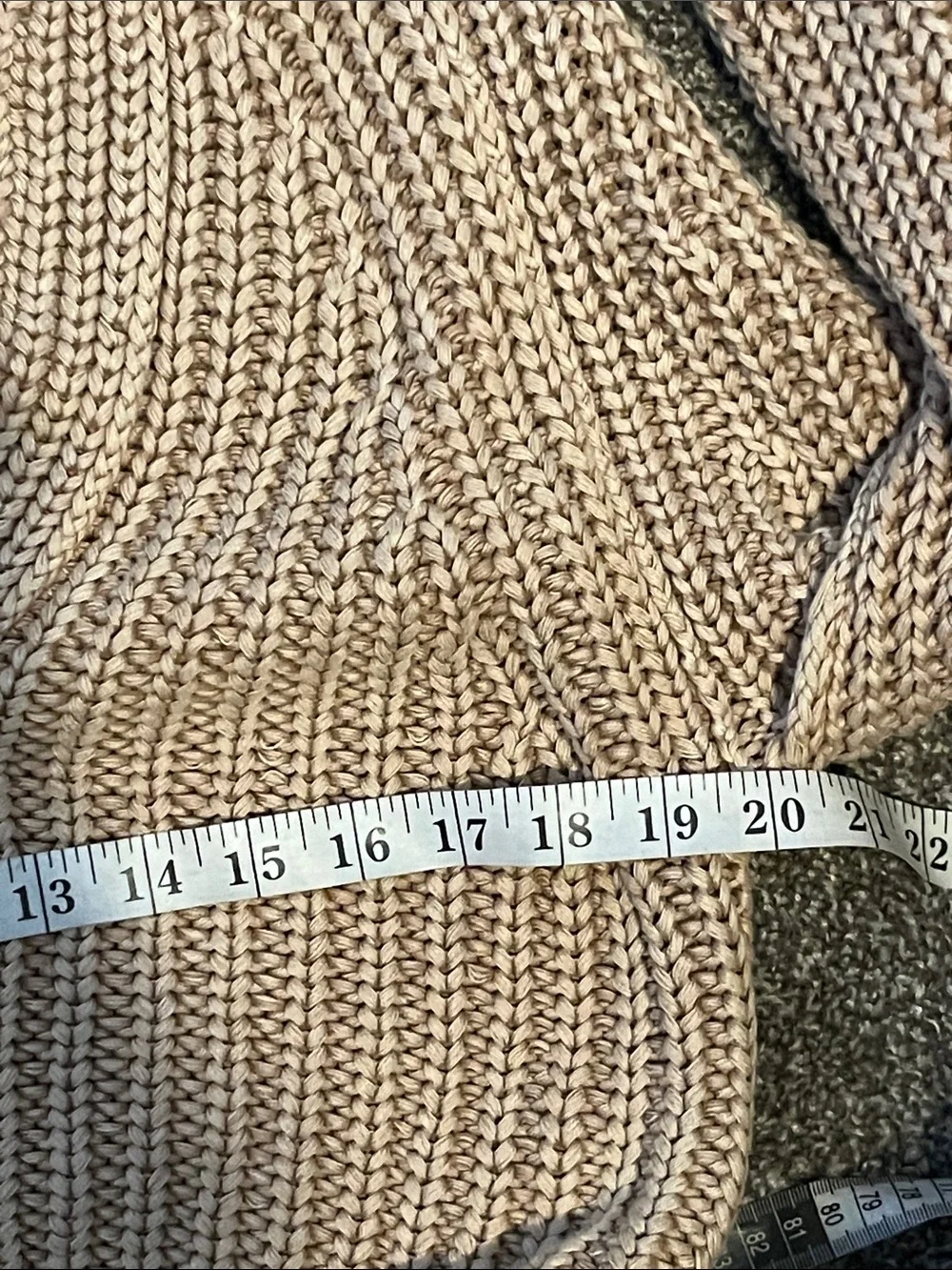 Free People Sweet Nothing Cotton Cardi Sandcastle Chunky Cropped Sweater SZ XS